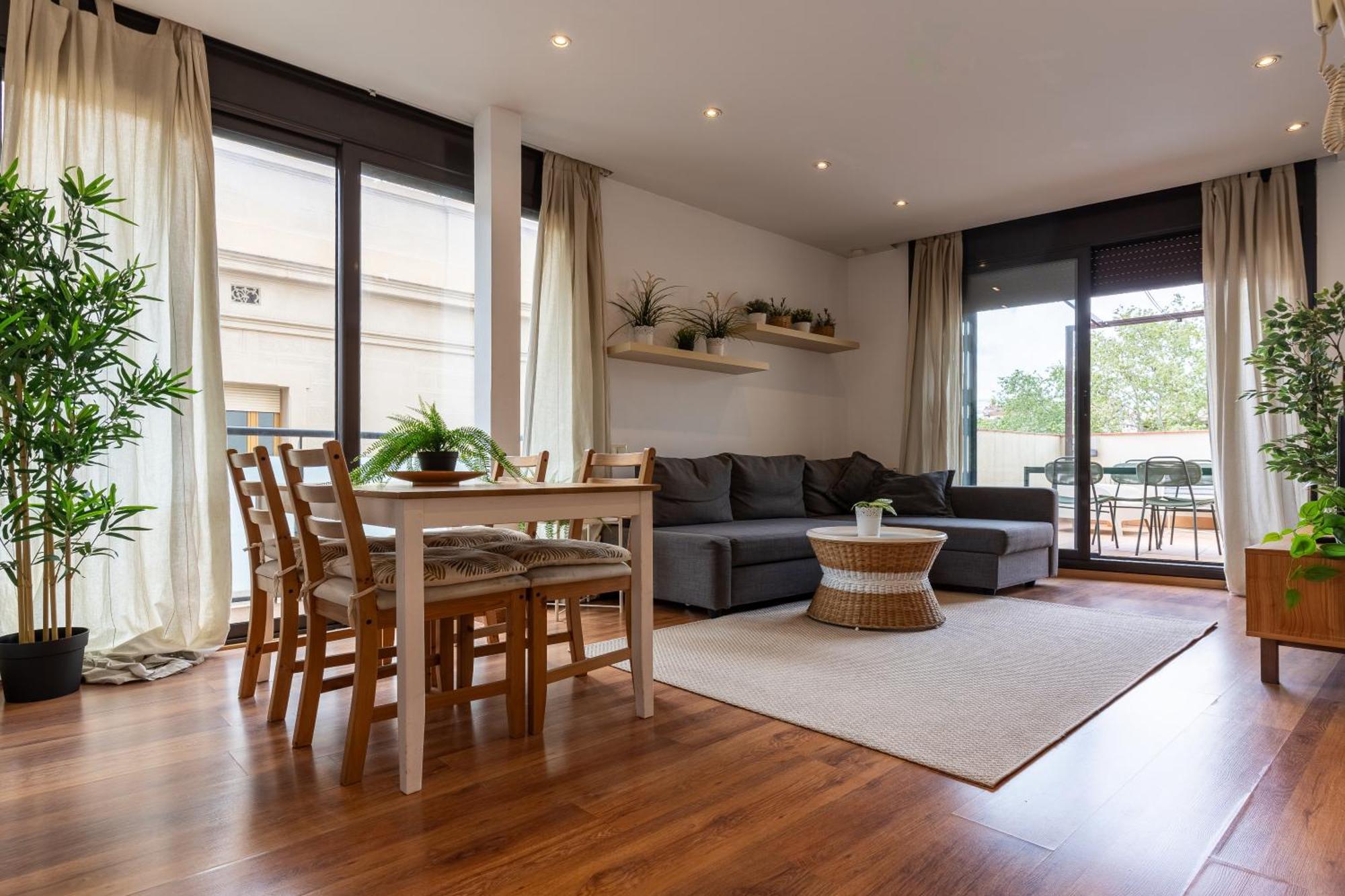Centrico Apartamento Con Terraza Barcelona Kültér fotó
